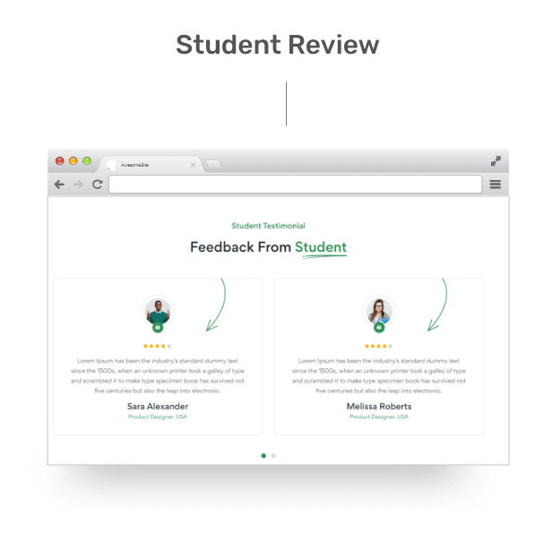 College website and e-learning template